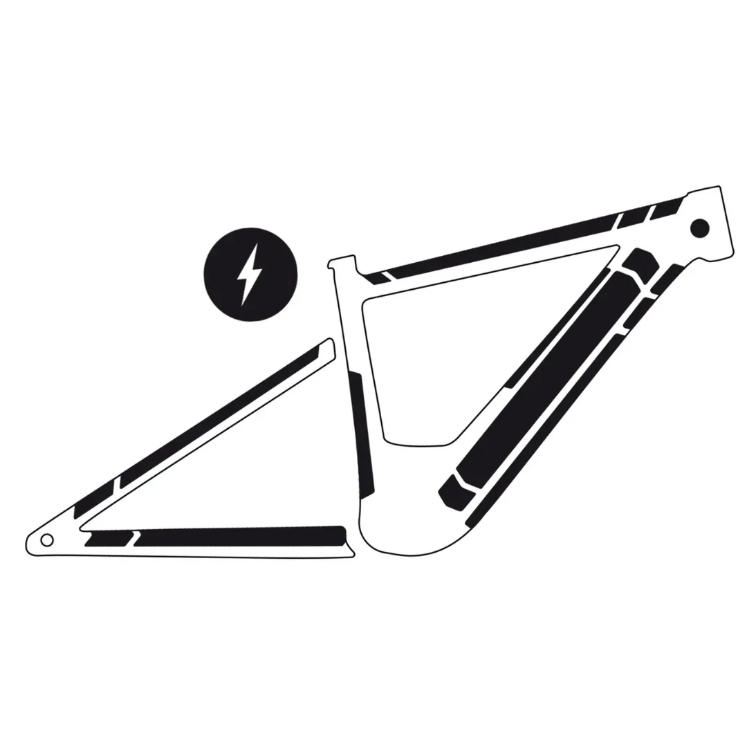 Adesivi Protezione Telaio Honeycomb e-Bike - Clear - Image 4