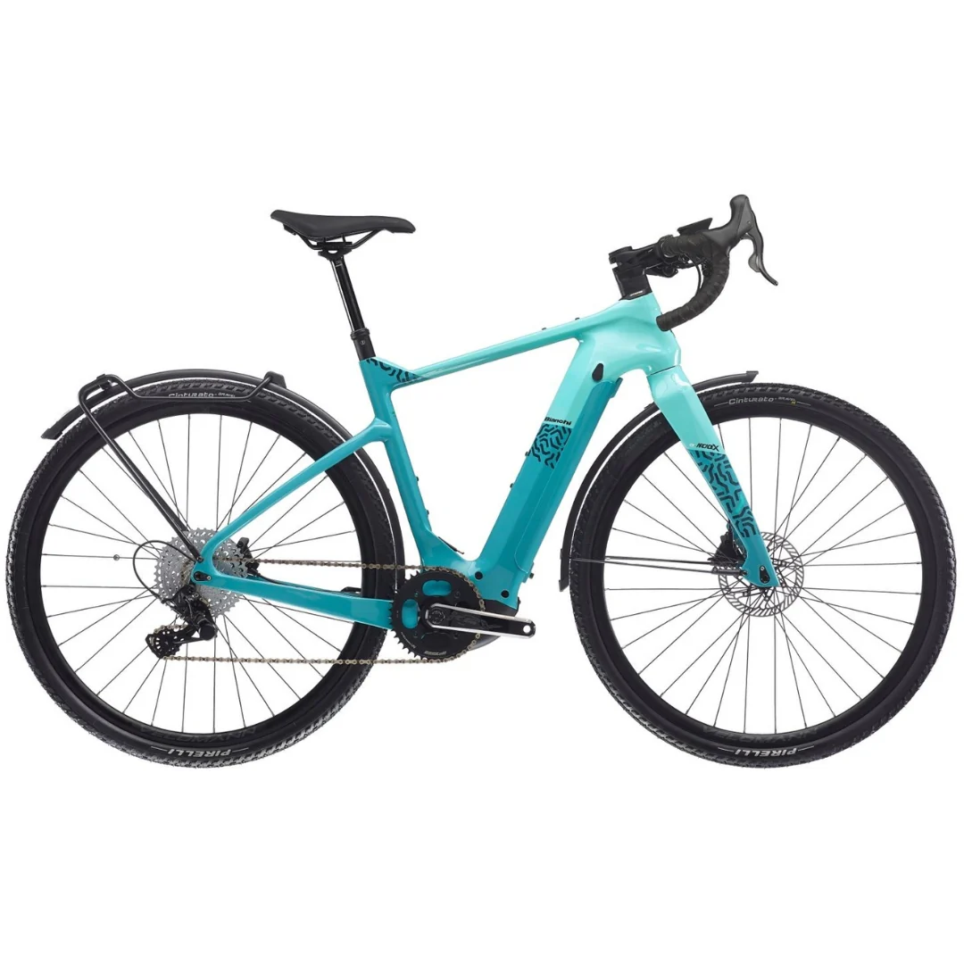 Bicicletta Bianchi e-Arcadex Tourer GRX 600 1x11sp - Azzurro