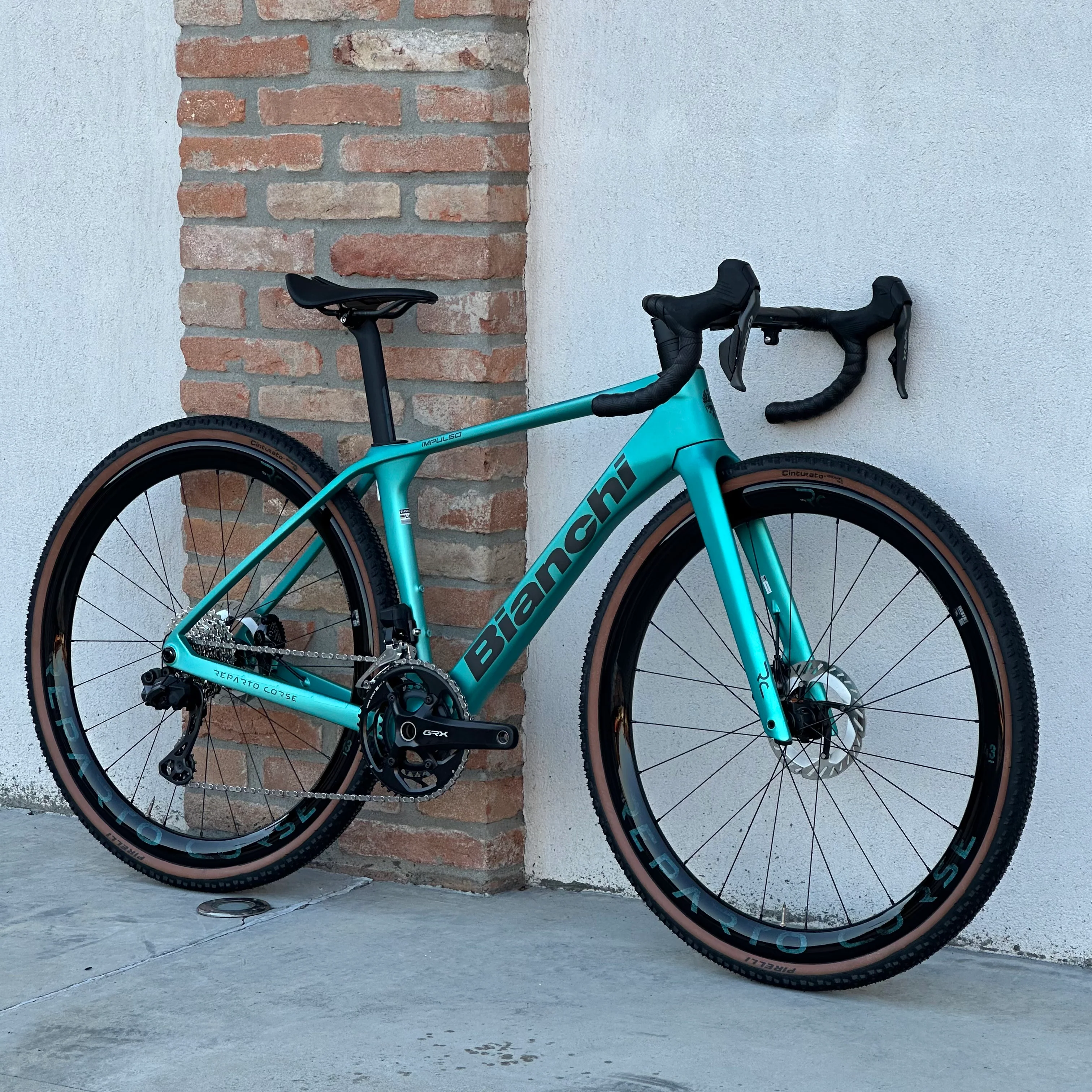 Bicicletta Bianchi Impulso RC GRX 2x12 Power Meter - Celeste - Image 3