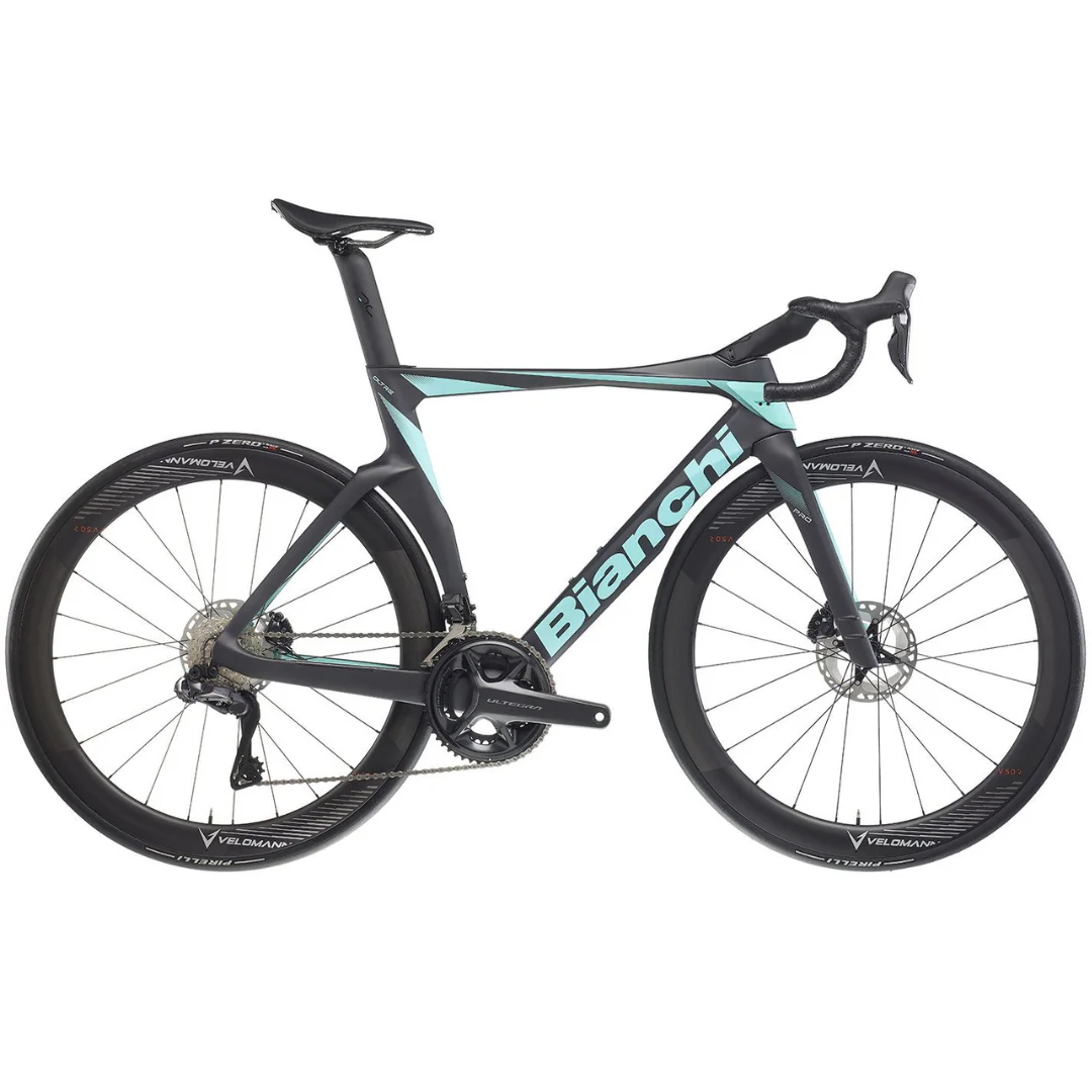 Bicicletta Bianchi Oltre Pro Dura-Ace Di2 12v - Antracite/Celeste