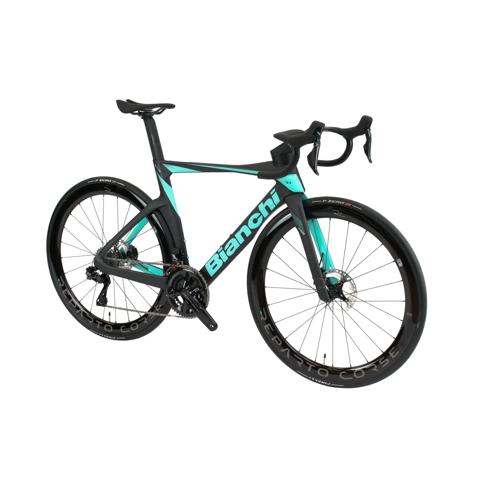 Bicicletta Bianchi Oltre Pro Dura-Ace Di2 12v - Antracite/Celeste