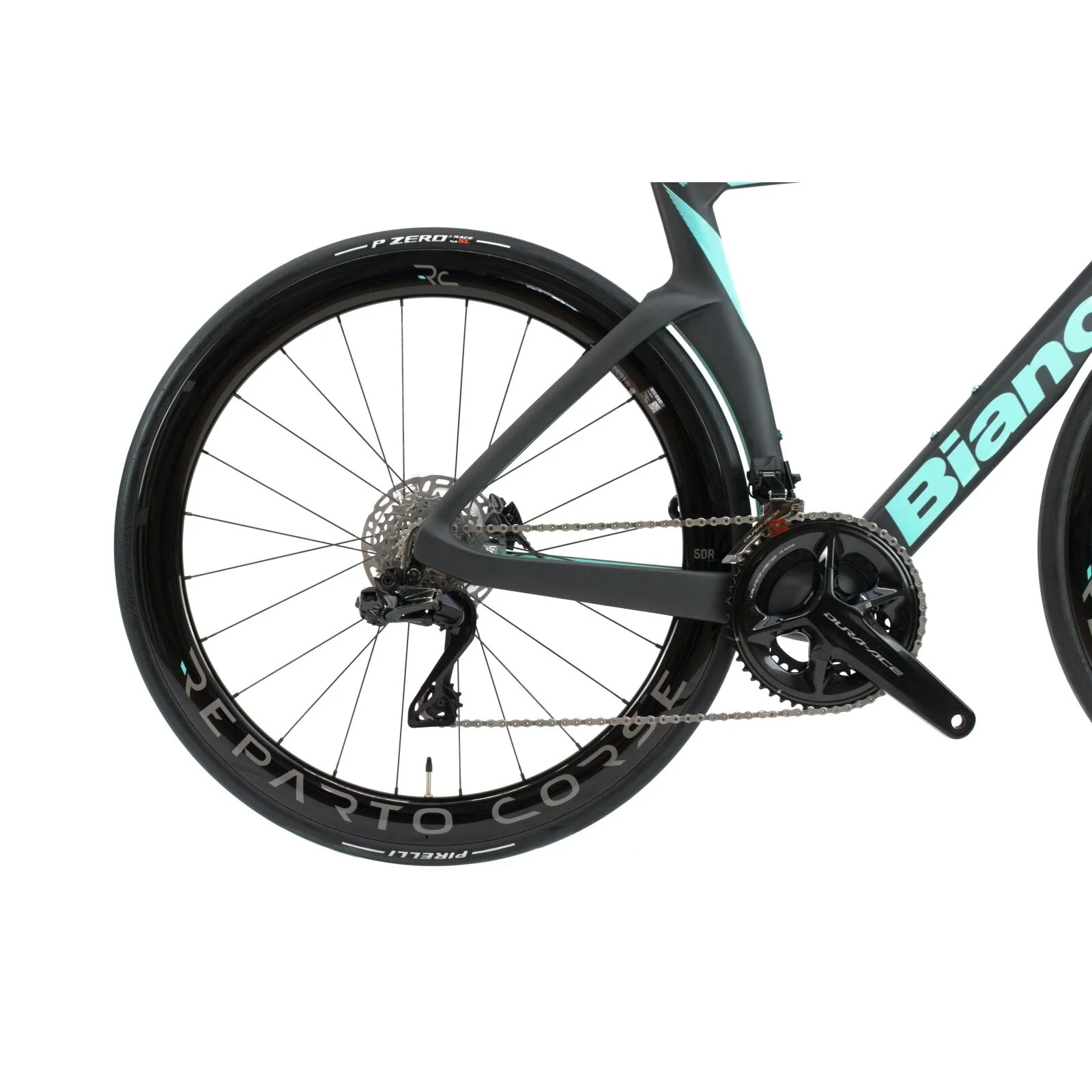 Bicicletta Bianchi Oltre Pro Dura-Ace Di2 12v - Antracite/Celeste - Image 3
