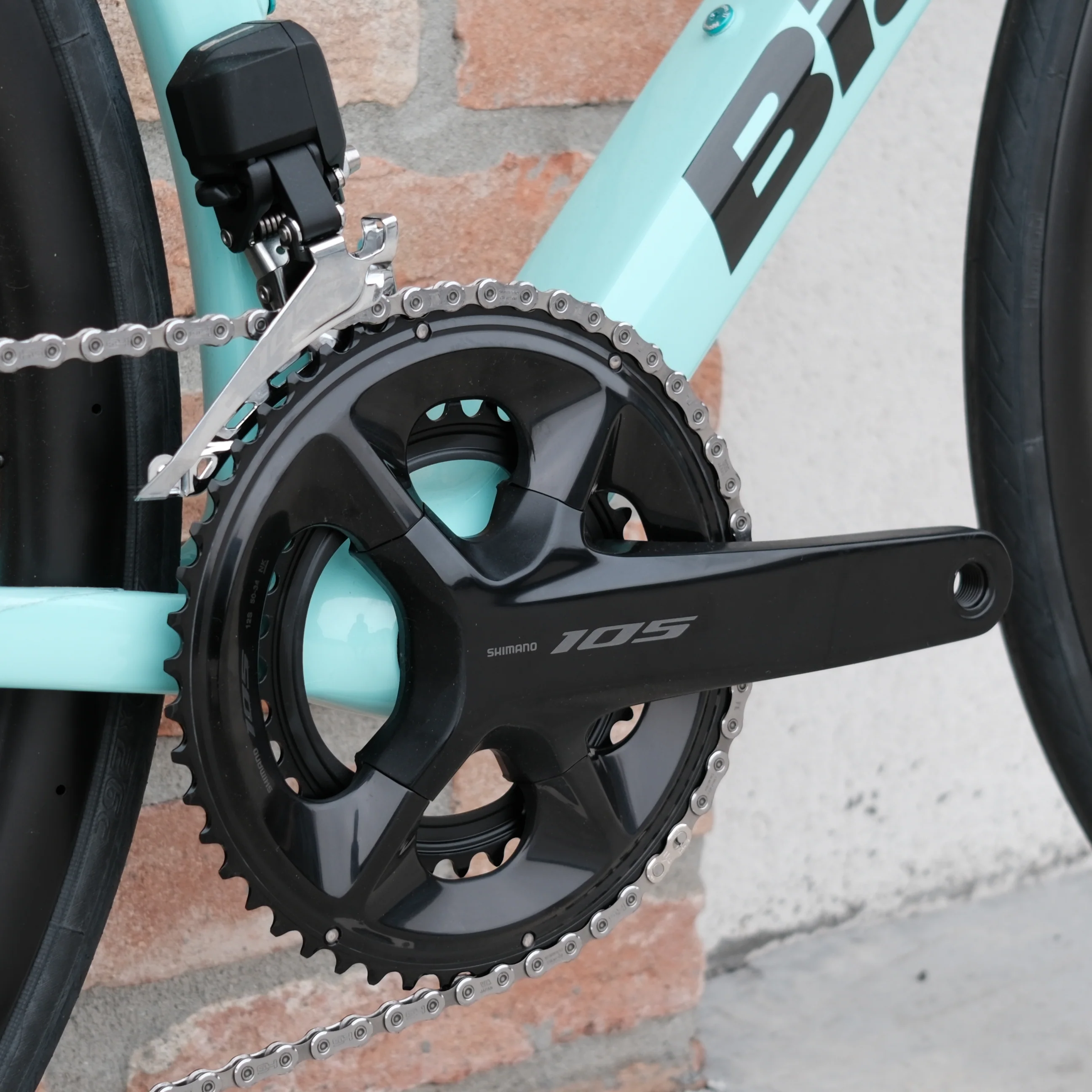 Bicicletta Bianchi Specialissima Comp 105 di2 12v - Celeste - Demo - Image 9