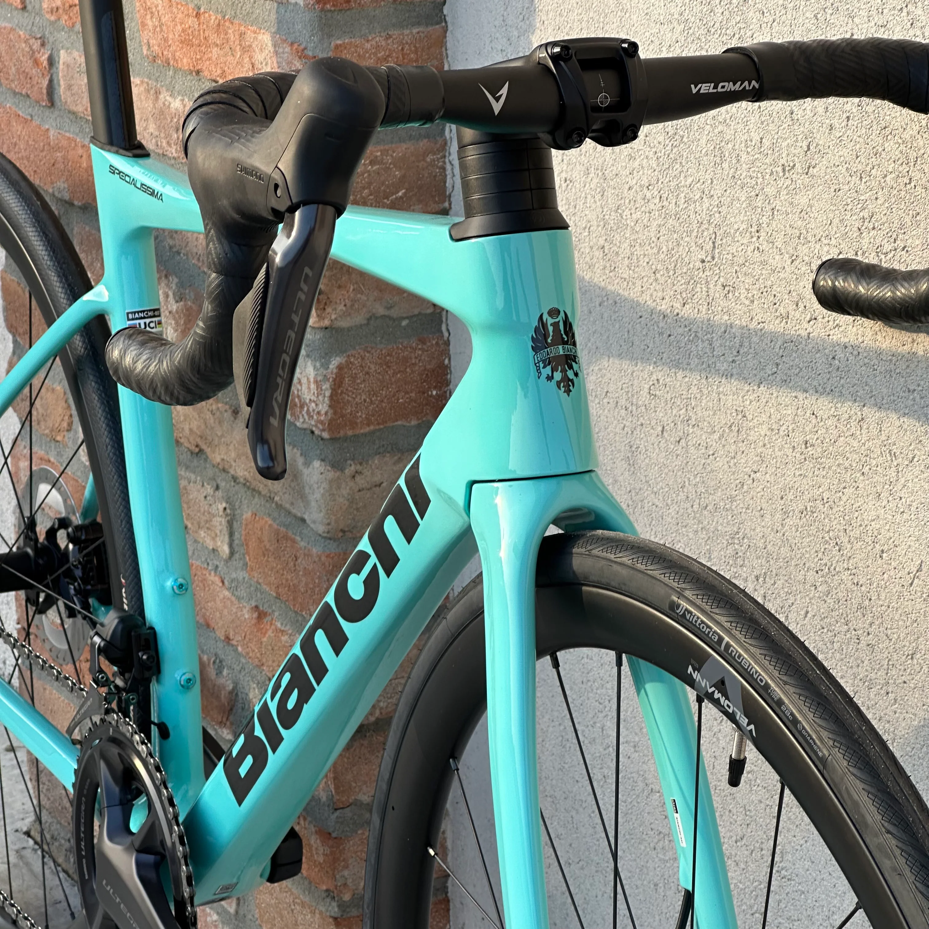 Bicicletta Bianchi Specialissima Comp Ultegra Di2 - Celeste - Demo - Image 10