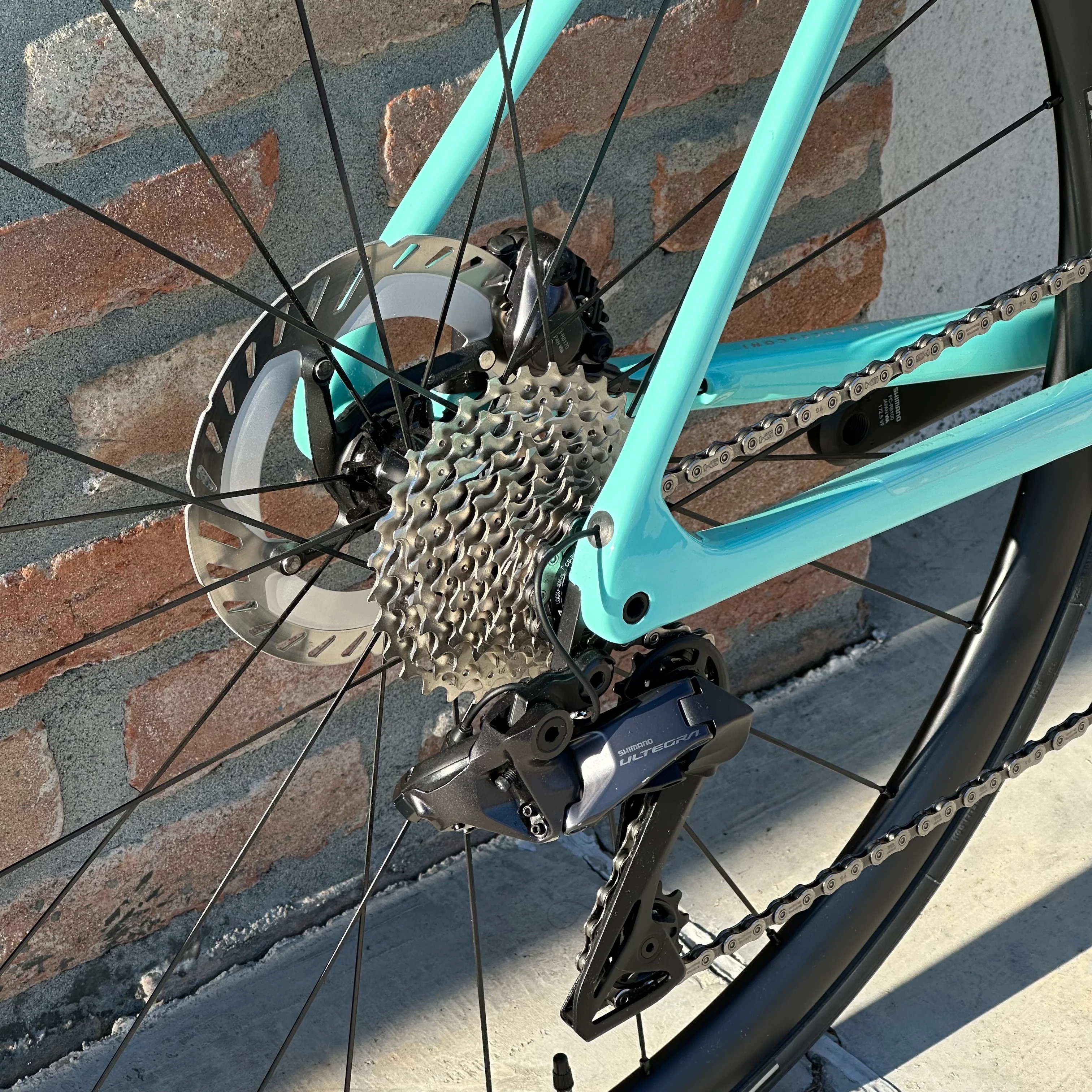 Bicicletta Bianchi Specialissima Comp Ultegra Di2 - Celeste - Demo - Image 8
