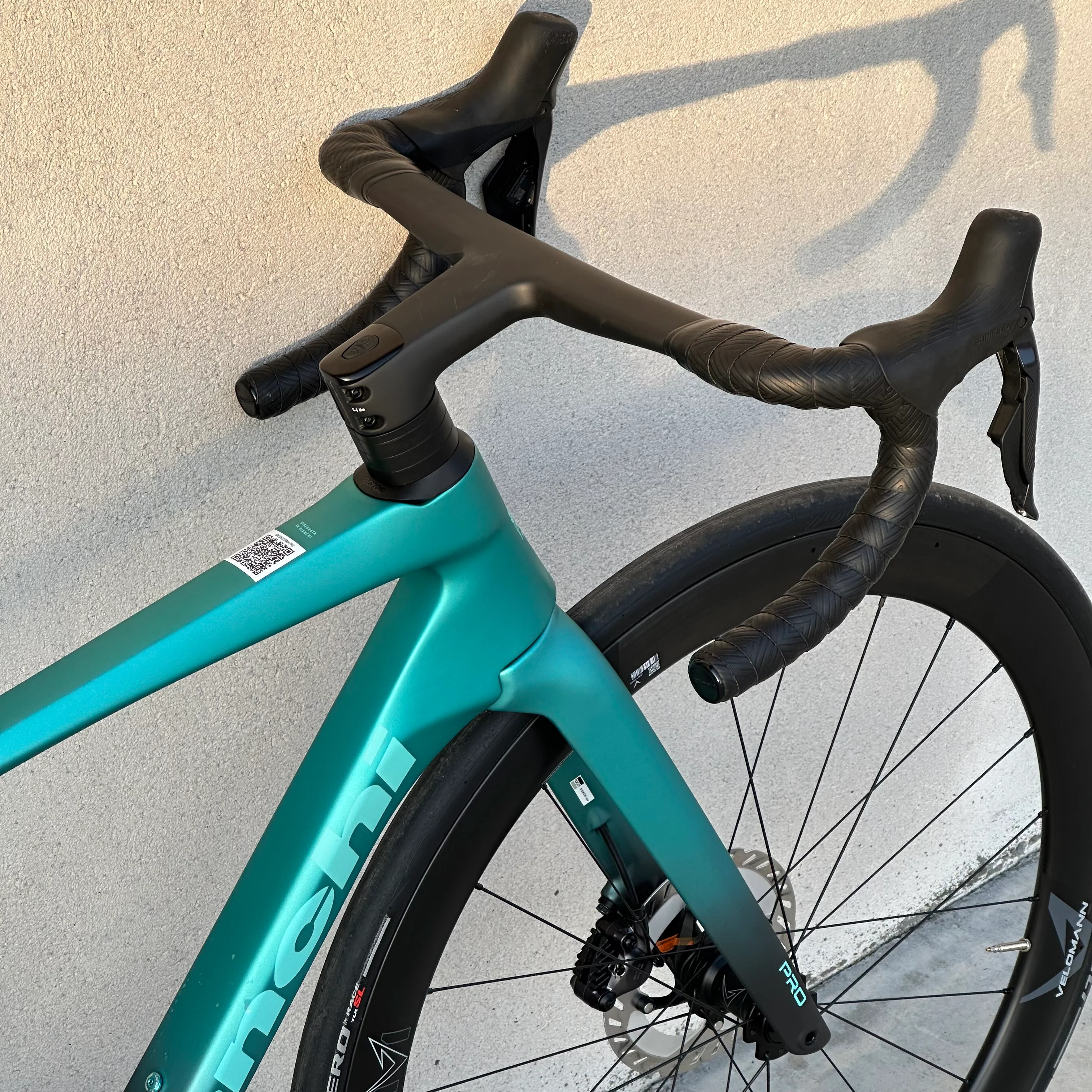 Bicicletta Bianchi Specialissima Pro Power Meter 4iiii - Celeste - Demo - Image 6