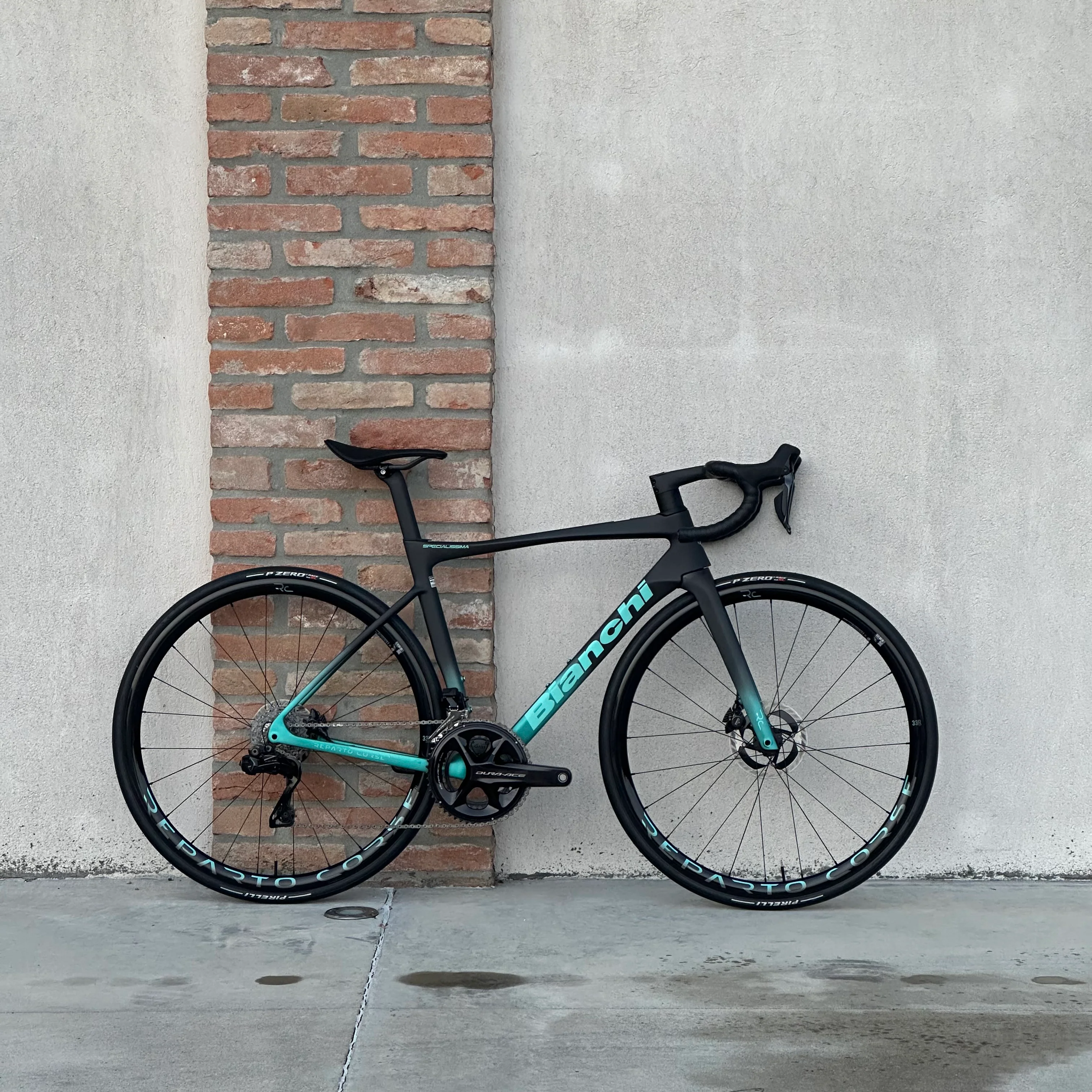 Bicicletta Bianchi Specialissima RC - Antracite Celeste - Demo
