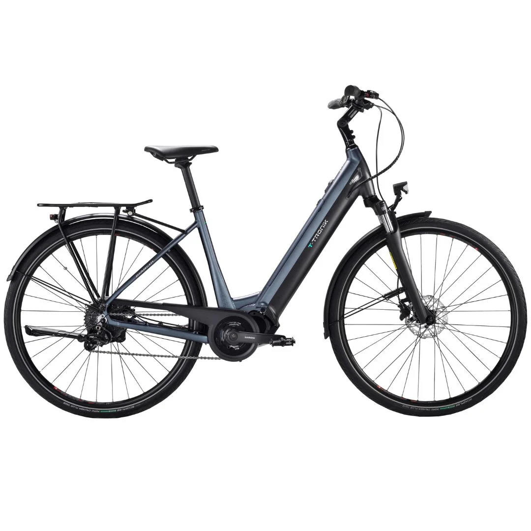 Bicicletta Bianchi T-Tronik C-Type Sunrace X5 9sp - Blu/Nero