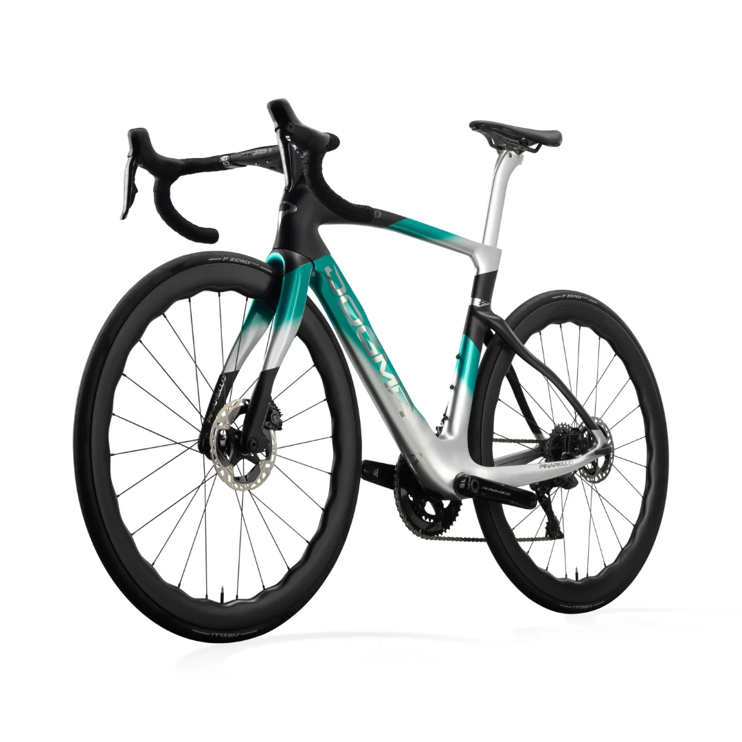 Bicicletta Pinarello Dogma F Disc Dura Ace Di2 Princeton Peak 4550 DB - Nero Verde Argento - Image 2