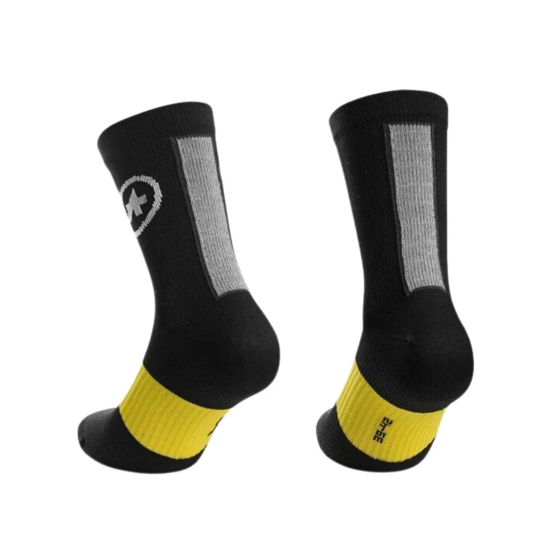 Calze Assos Spring Fall Socks - Nero/Giallo - Image 3