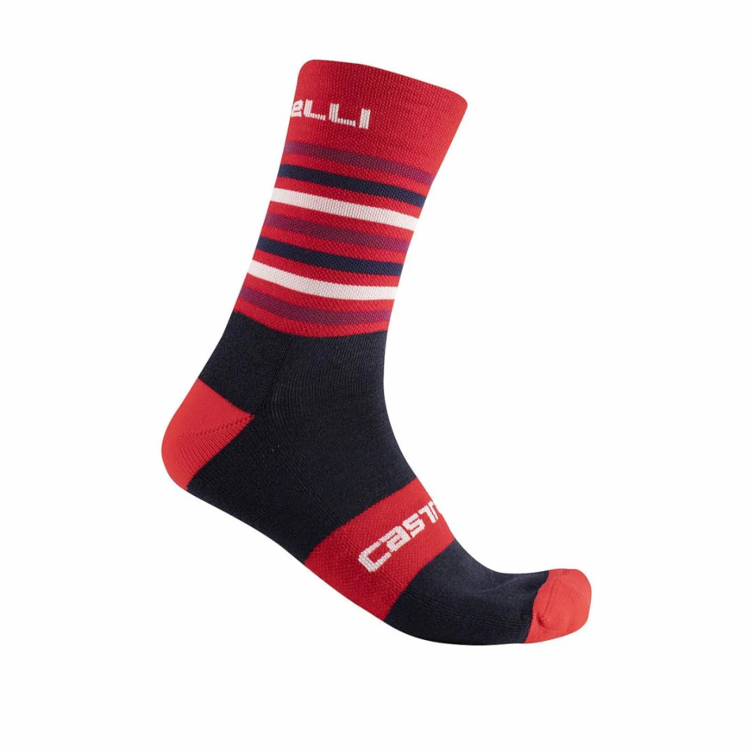 Calze Castelli Gregge 15 Sock - Rosso/Blu