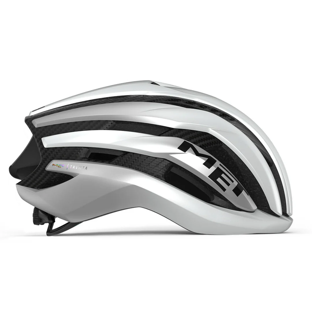 Casco Met Trenta 3K Carbon Mips - Bianco Argento Metallizzato - Image 2