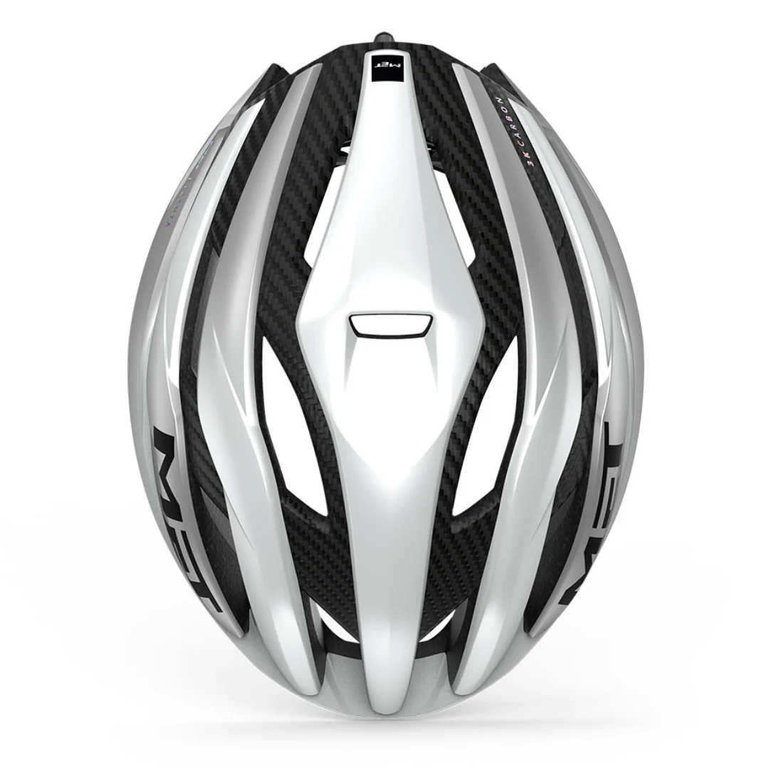 Casco Met Trenta 3K Carbon Mips - Bianco Argento Metallizzato - Image 4