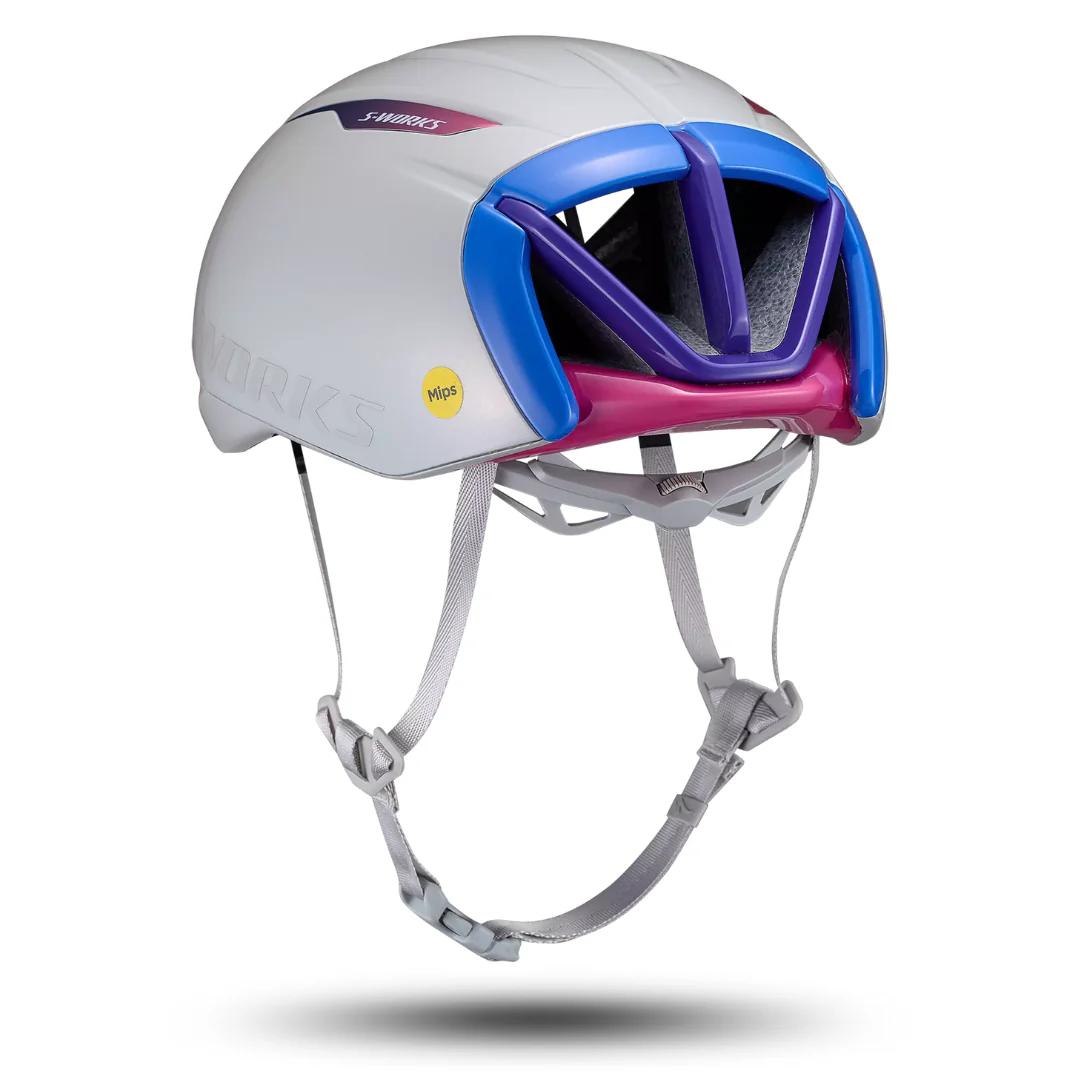 Casco Specialized S-Works Evade 3 - Grigio/Blu/Rosa - Image 4