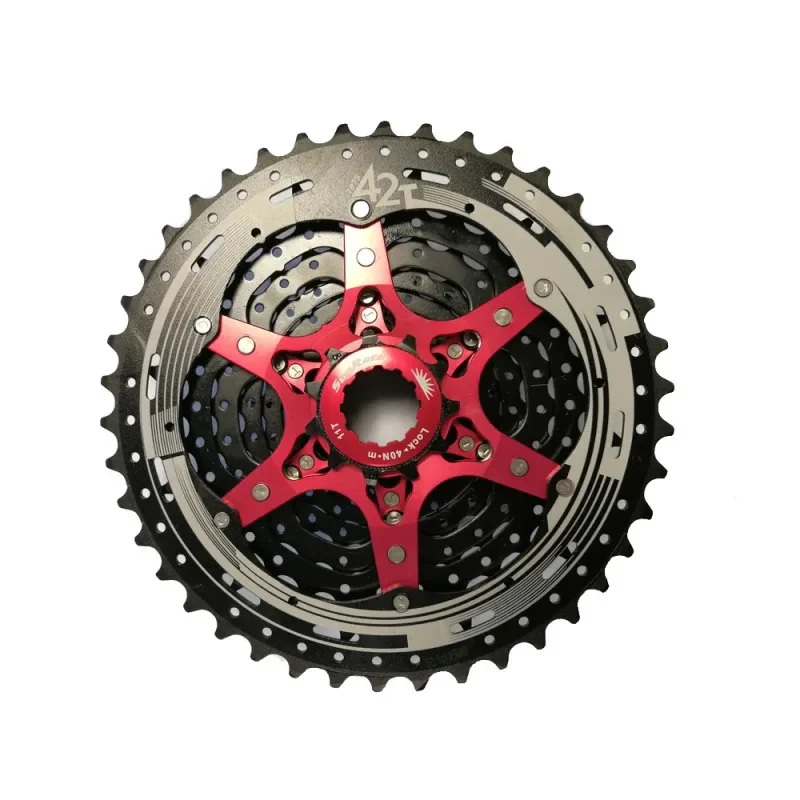 Cassetta SunRace MTB 11V x 11/42 Denti in Alluminio Nero - Corpetto Shimano