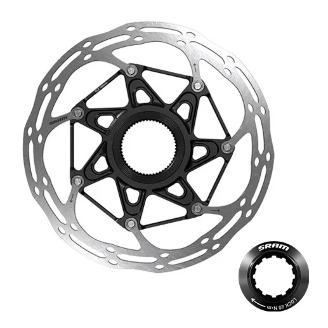 Disco Freno Sram CenterLine X 2P Center Lock Arrotondato con Ghiera 180mm - Nero - Image 3