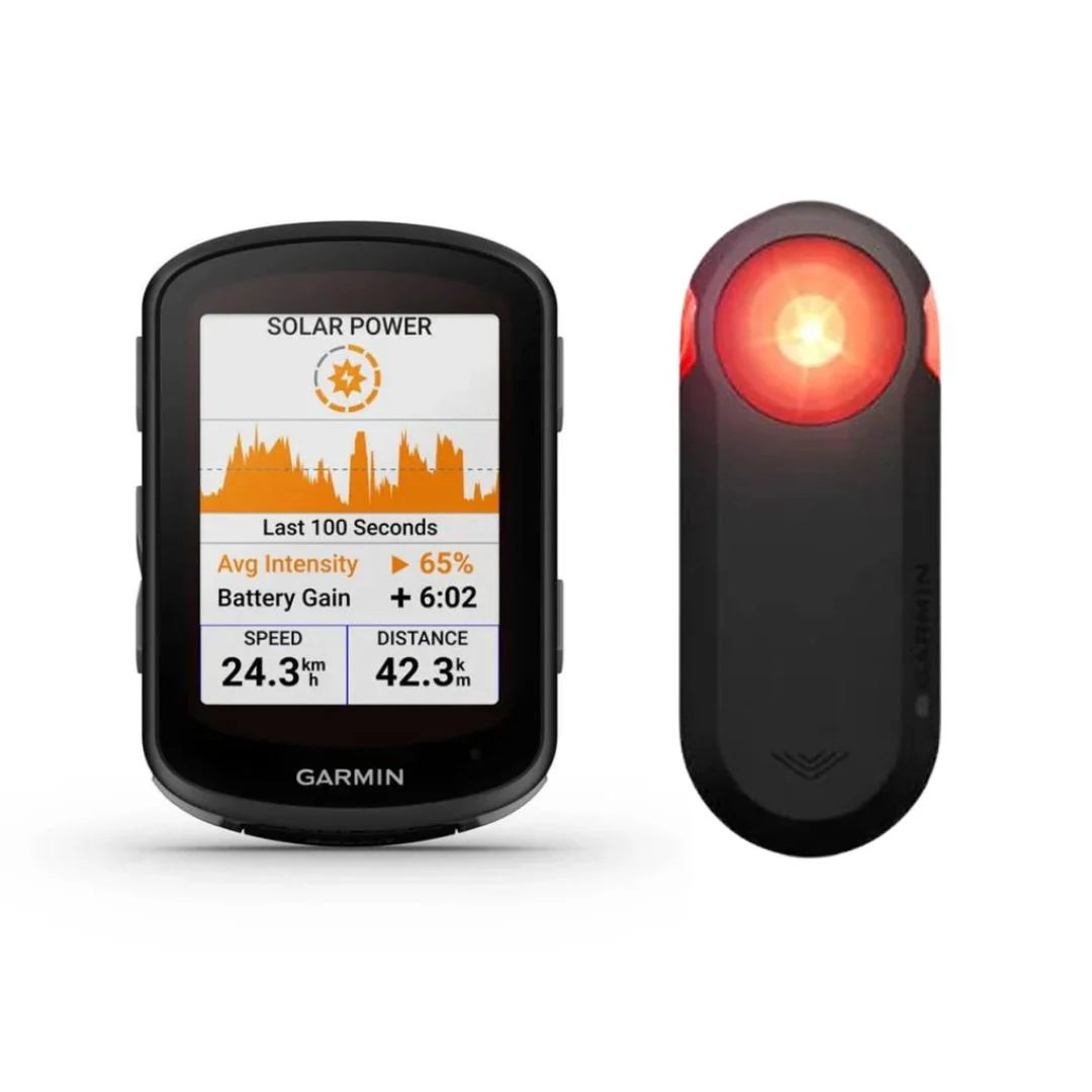 Garmin Edge 540 Solar + Luce Garmin Varia RTL 515