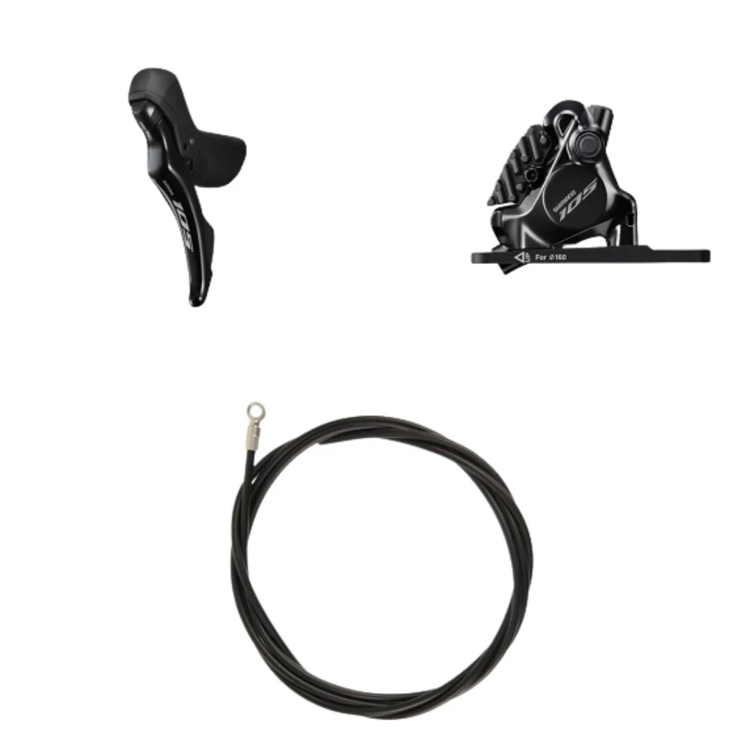 Kit Freno Shimano 105 Disco Anteriore ST-R7120 + BR-7170 + Tubo