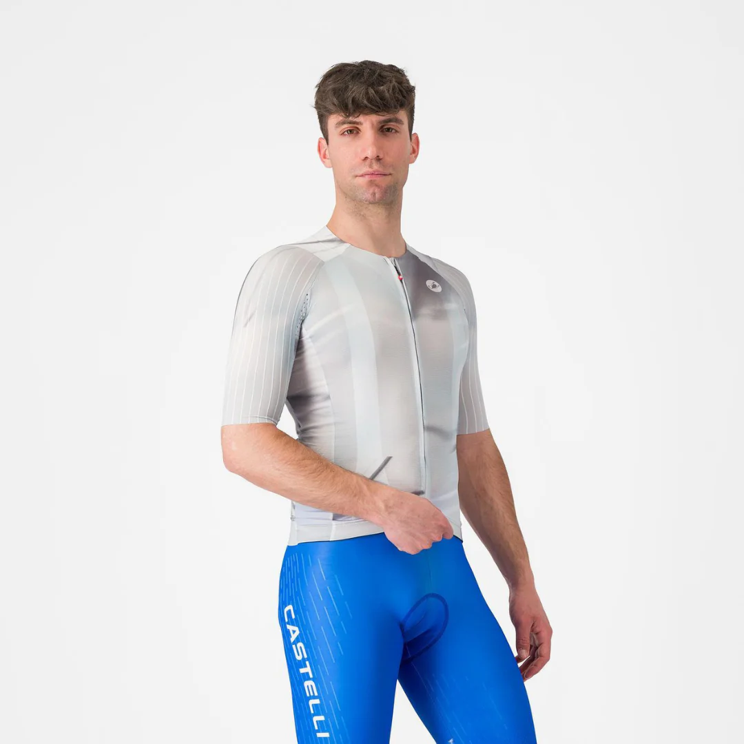 Maglia Castelli Aero Race 8S - Grigio Chiaro