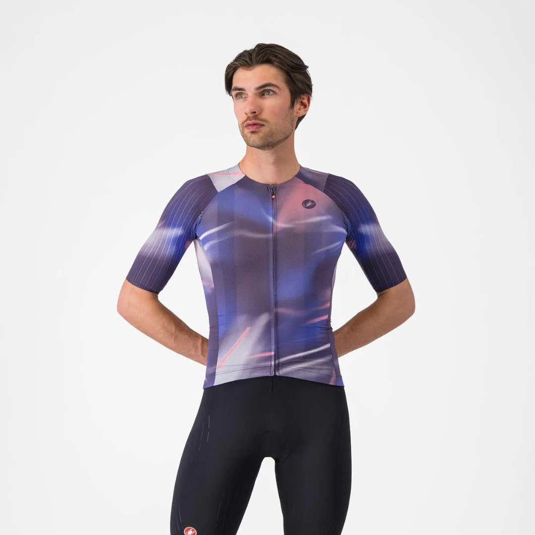 Maglia Castelli Aero Race 8S - Viola/Rosa Giro