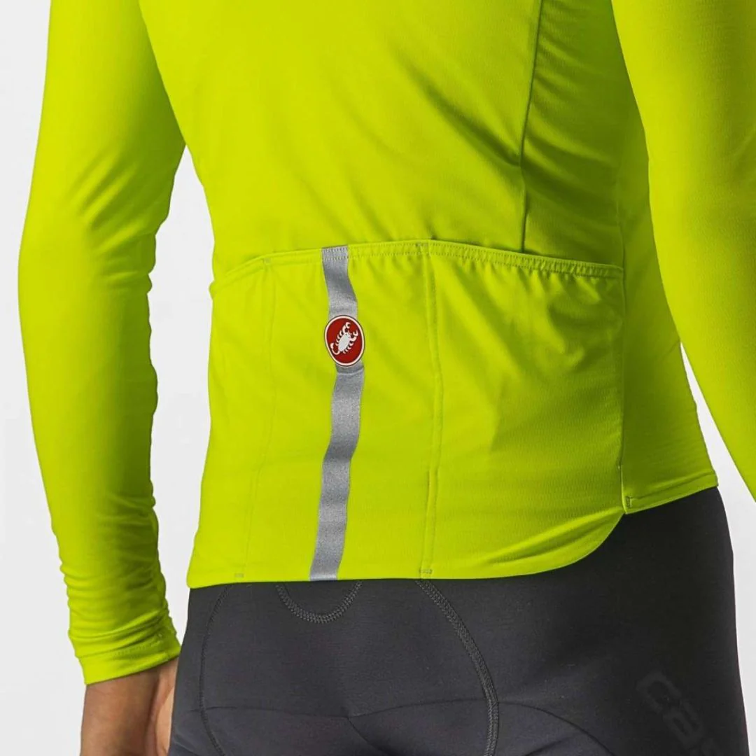 Maglia Castelli Pro Thermal Mid LS Jersey - Giallo - Image 3