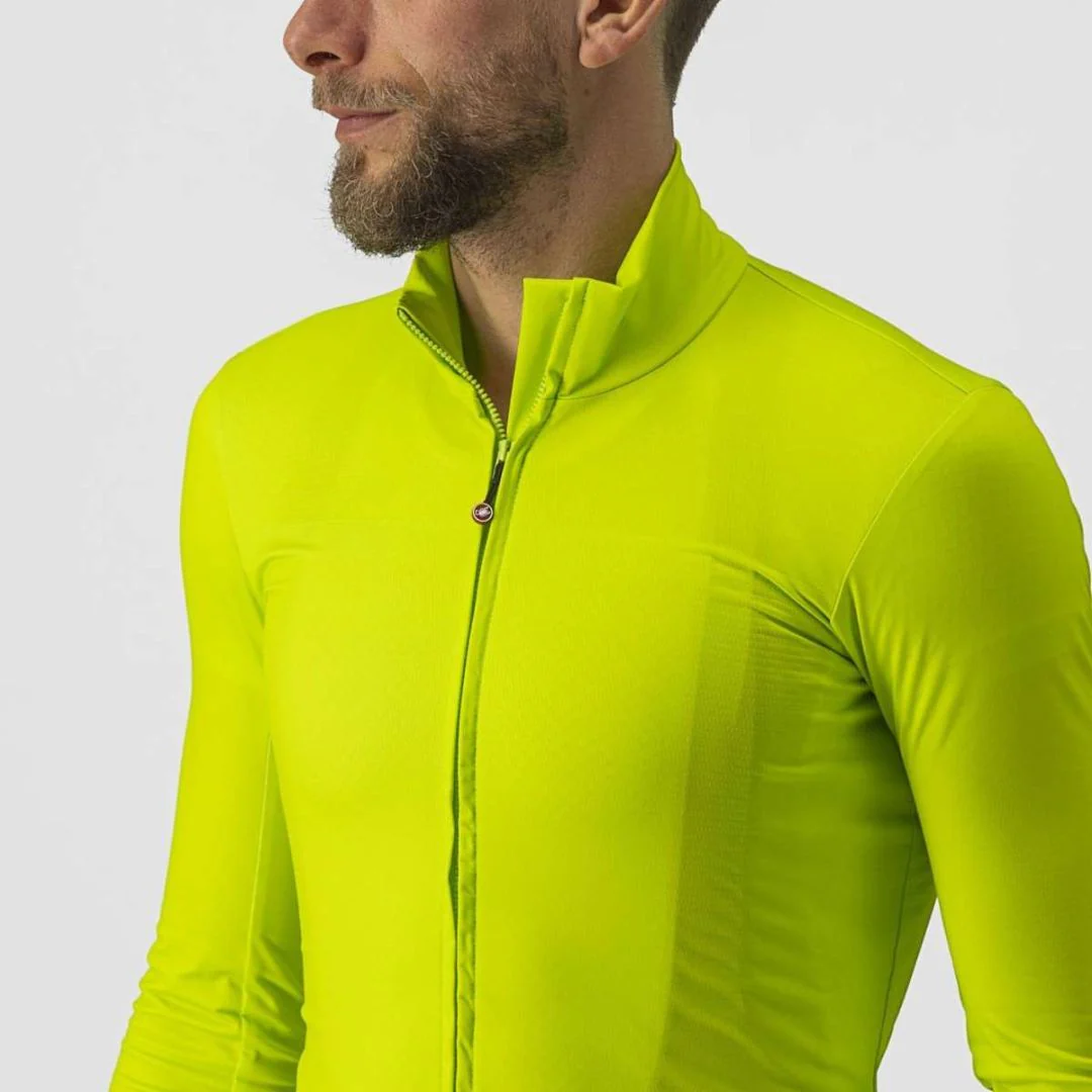 Maglia Castelli Pro Thermal Mid LS Jersey - Giallo - Image 4