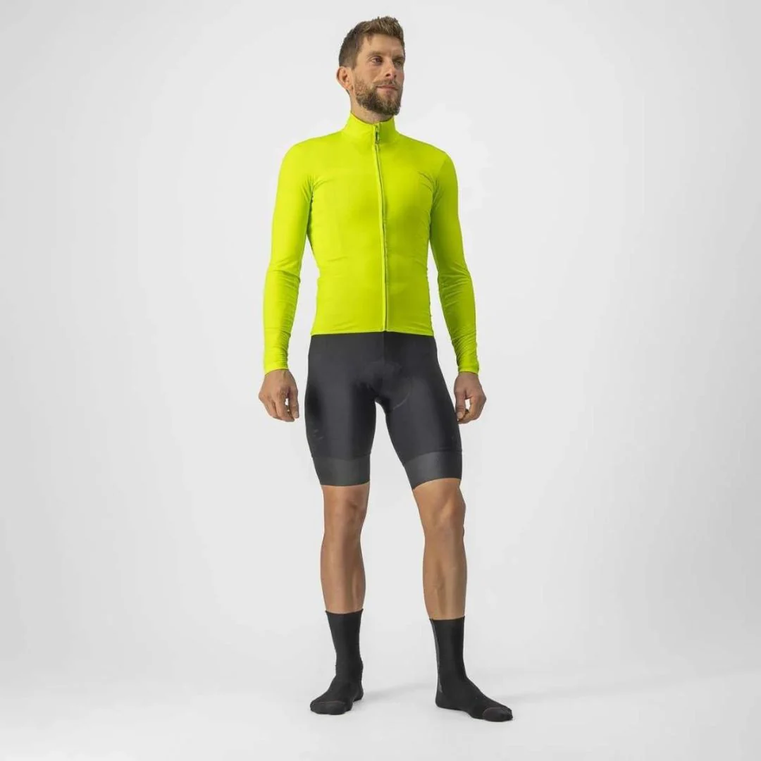 Maglia Castelli Pro Thermal Mid LS Jersey - Giallo - Image 5