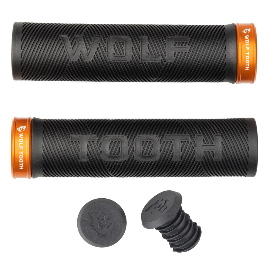 Manopole Wolftooth Echo Lock-On - Nero/Arancione