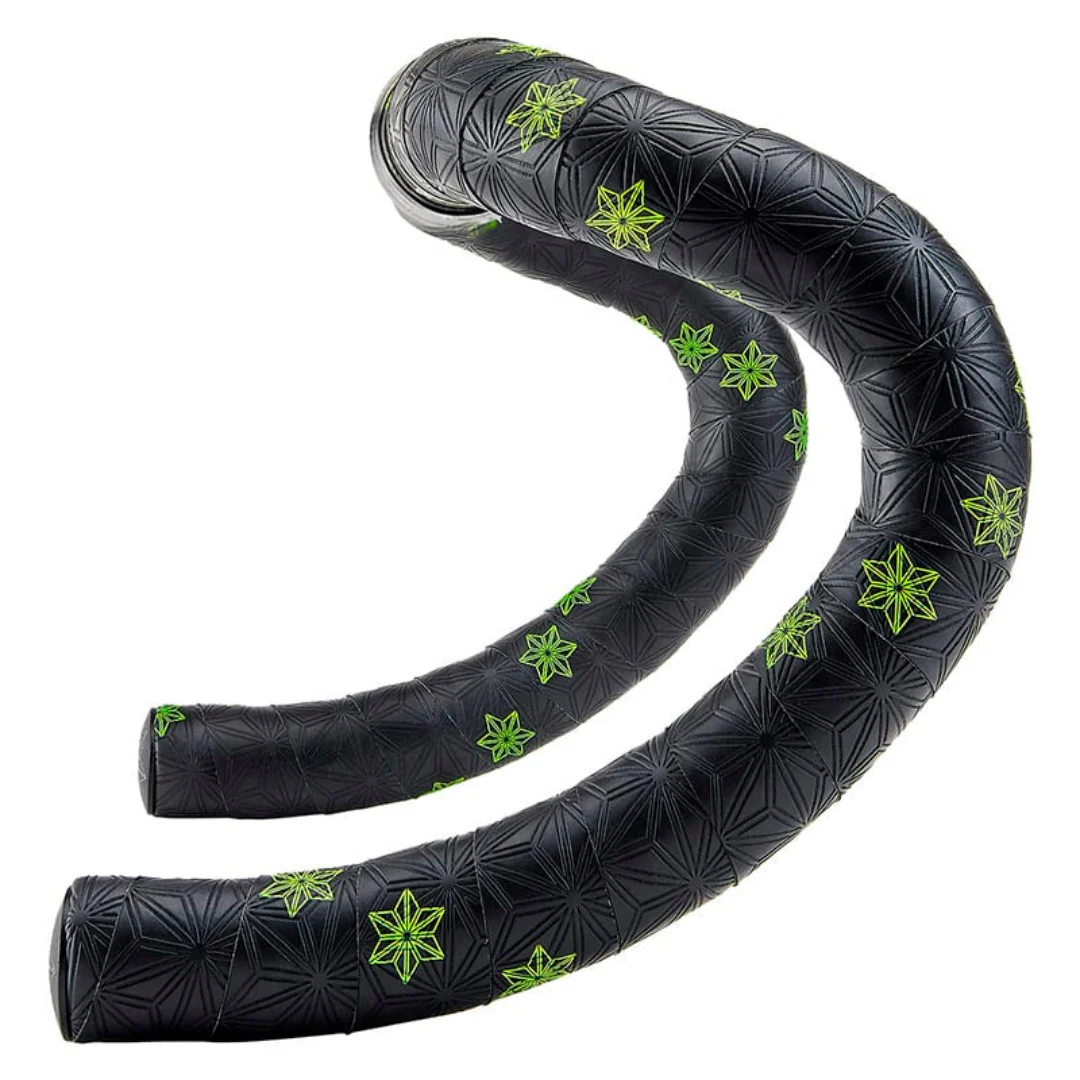Nastro Manubrio Supacaz Super Sticky Kush Galaxy - Nero/Giallo Fluo