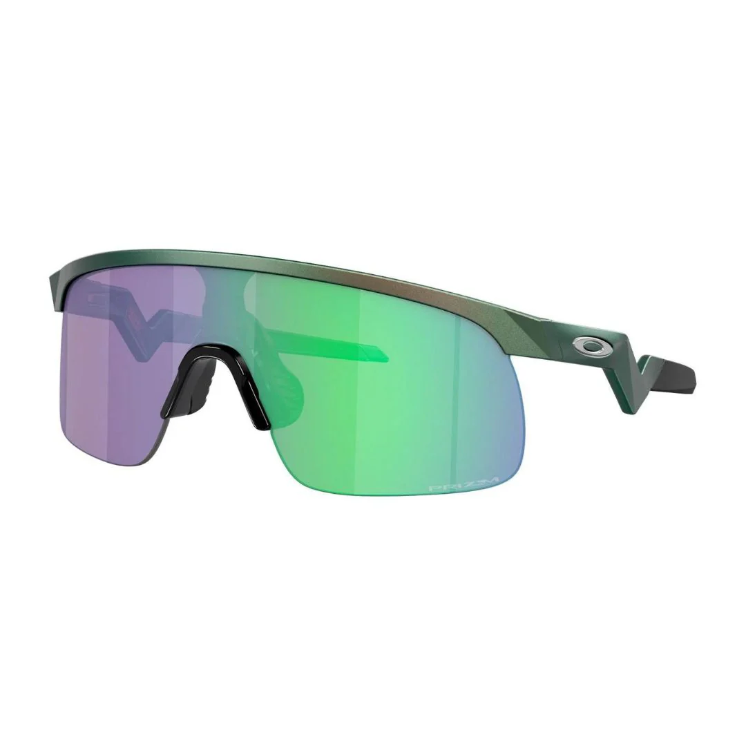 Occhiali Oakley Resistor (Youth Fit) Discover Collection - Matte Silver Green Colorshift / Prizm Jade