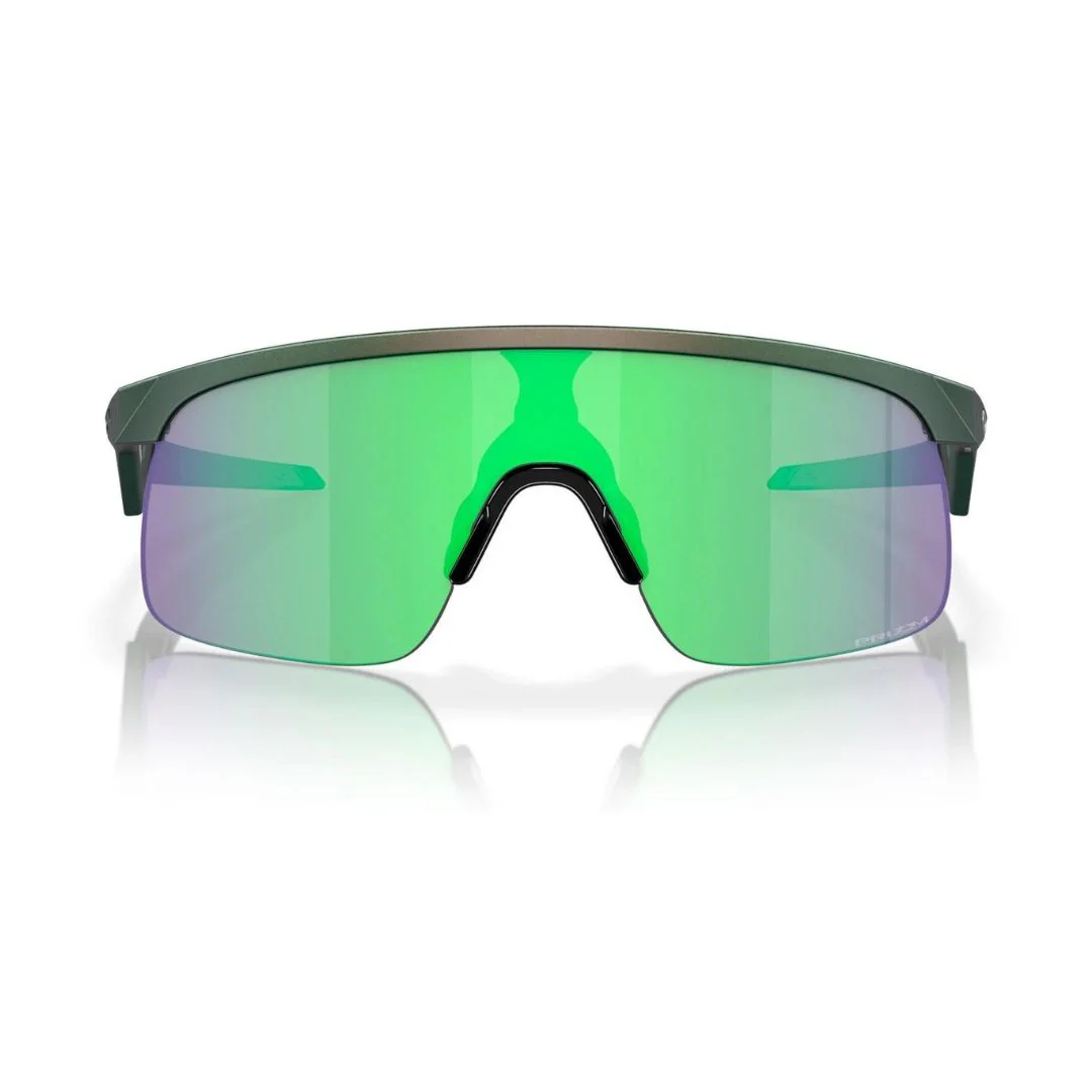 Occhiali Oakley Resistor (Youth Fit) Discover Collection - Matte Silver Green Colorshift / Prizm Jade - Image 2