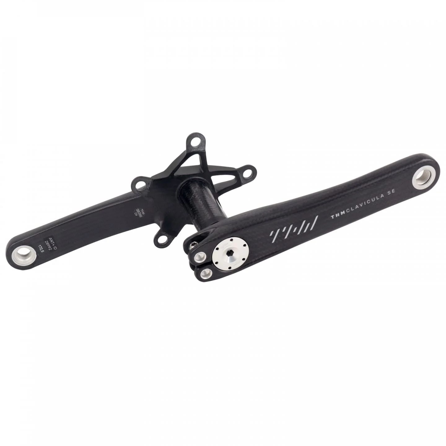 THM Clavicula SE Road Guarnitura Powermeter in Carbonio - 110mm BCD Compact - Nero Opaco - Image 2