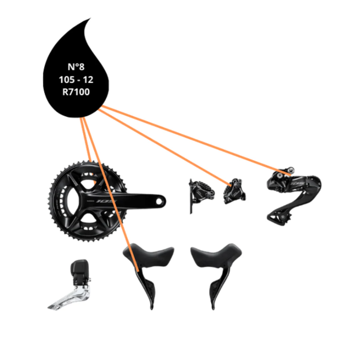 Vernice Nera per Ritocco per Componenti Shimano 105 12V – 10 ml - Image 2