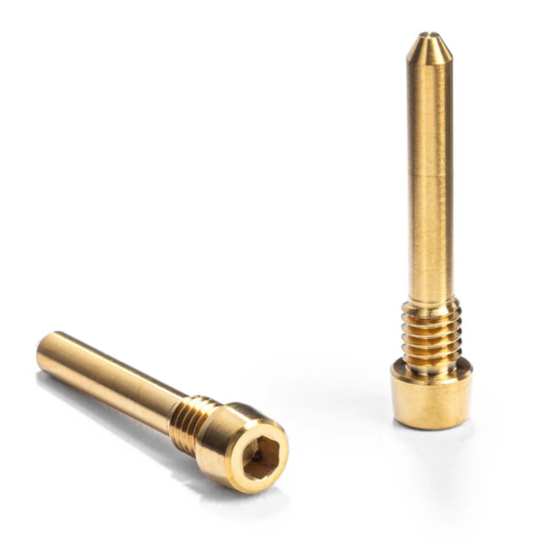 Vite Absolute Black Titanio per Fissaggio Pastiglie Freno a Disco Shimano Road 23mm (2 Pezzi) - Oro