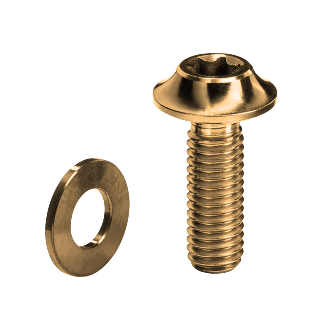 Vite Absolute Black Titanio per Pinza Flat-Mount M5 15 15mm - Oro